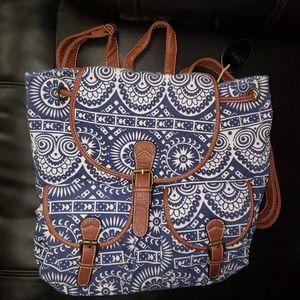 BoHo Navy Backpack Purse